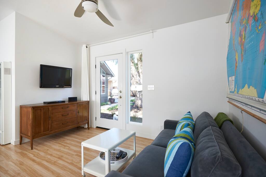 Enjoy the outdoors and view or close the curtains and enjoy a movie.