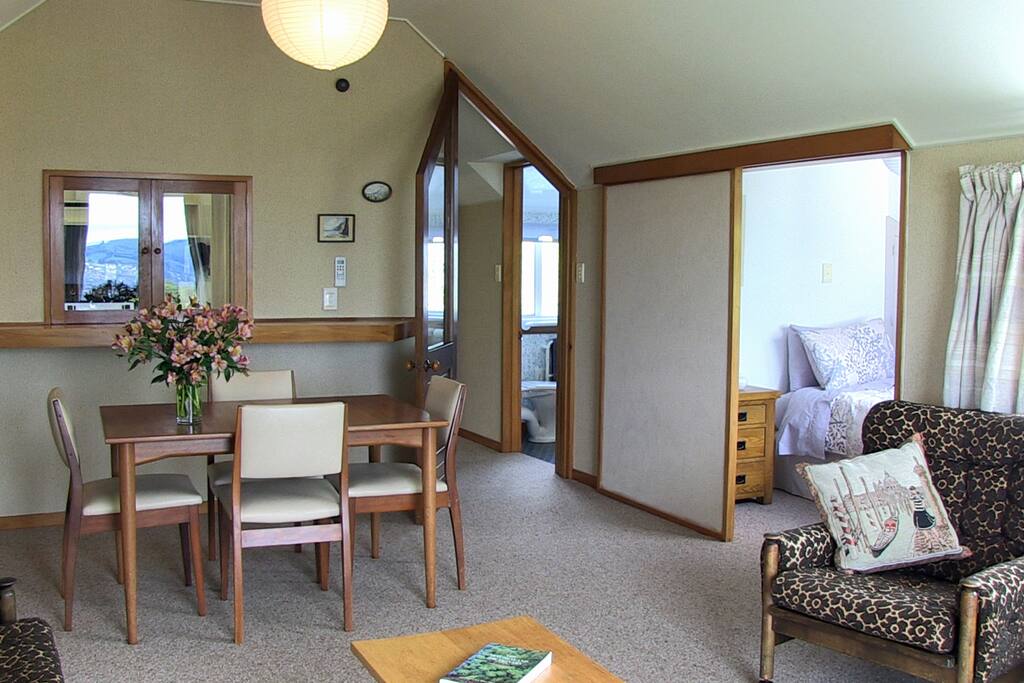 Bed alcove off living room