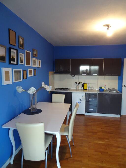 common area and kitchen