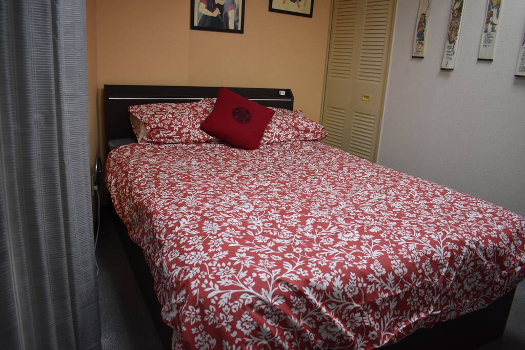 Your double bed awaits you after your busy touring day