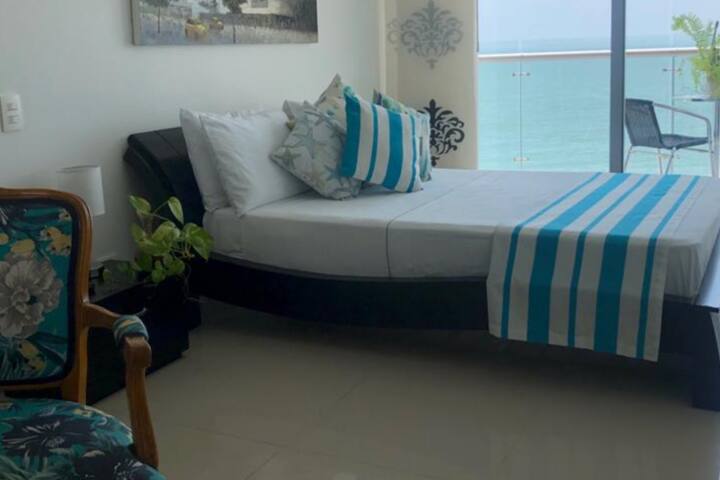 Bedroom: Nice balcony view close to downtown