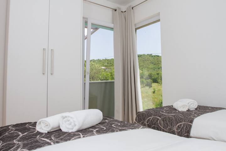 ห้องเตียงแฝดชั้นหนึ่งพร้อมวิวพาโนรามา