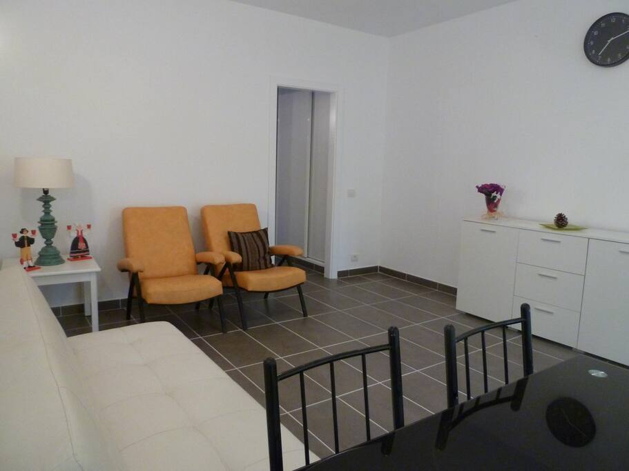 Salón con sofa cama