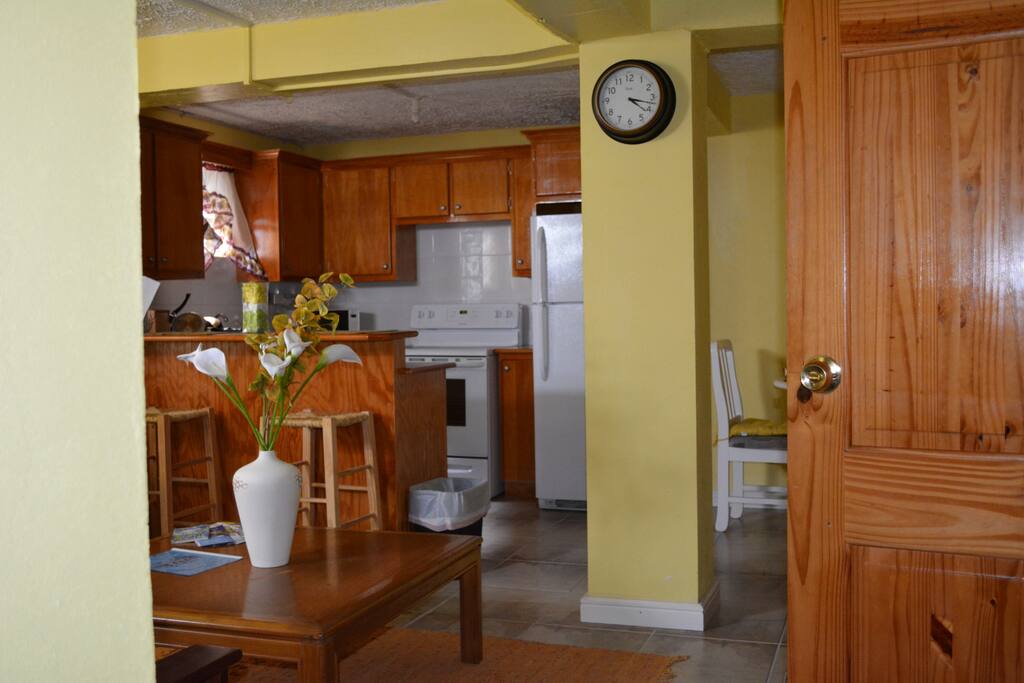 Kitchen view from living room