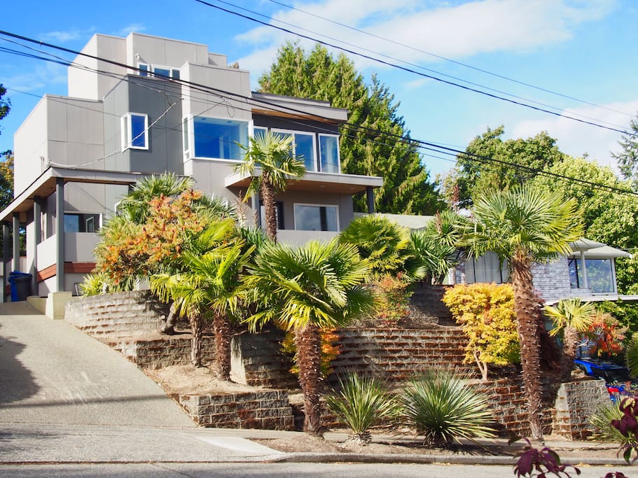 our home is situated on a quiet dead end street with sweeping views of the canal, ballard, queen anne & the cascade mountains
