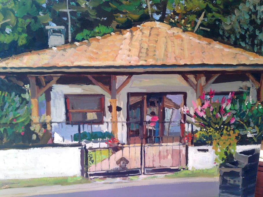 Peinture de la maison vue de la rue