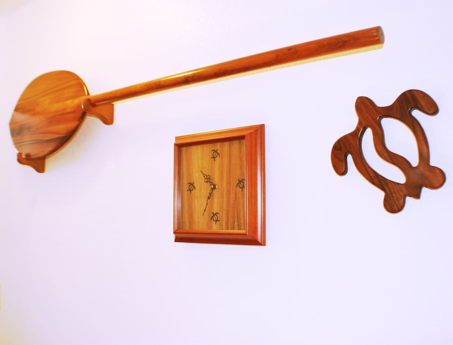 2nd Floor Hallway - Hawaiian Wooden (Koa) Artifacts