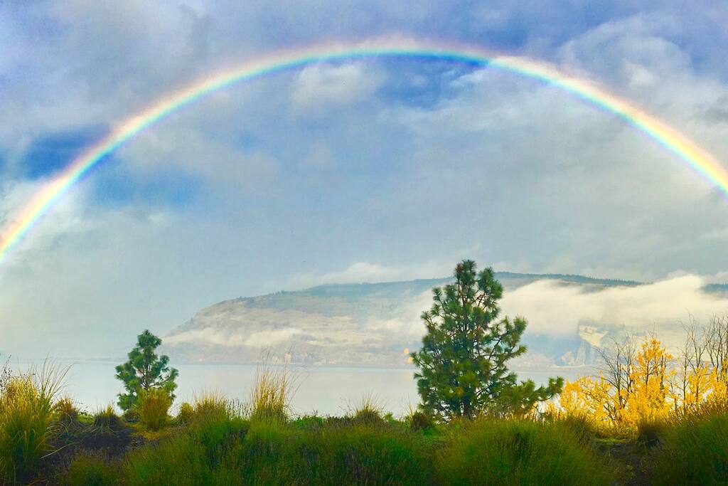 Rainbow from patio - Thanksgiving 2017