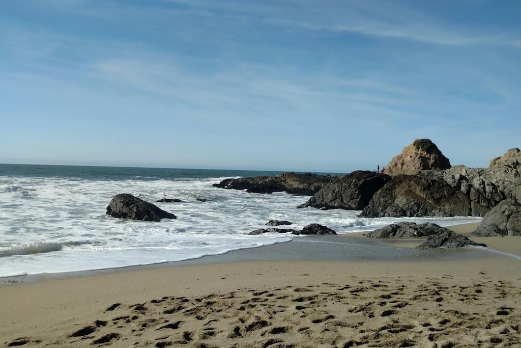 Beautiful beach below Bodega Head