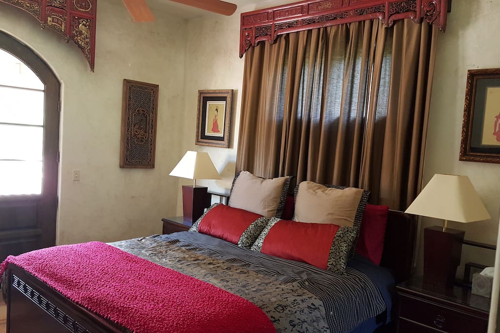 The Balcony Suite at Lotus Pond overlooks our Mediterranean courtyard.