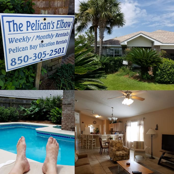 Relax at beautiful Pelican's Elbow, 4 BR, private pool, HDTVs, videos