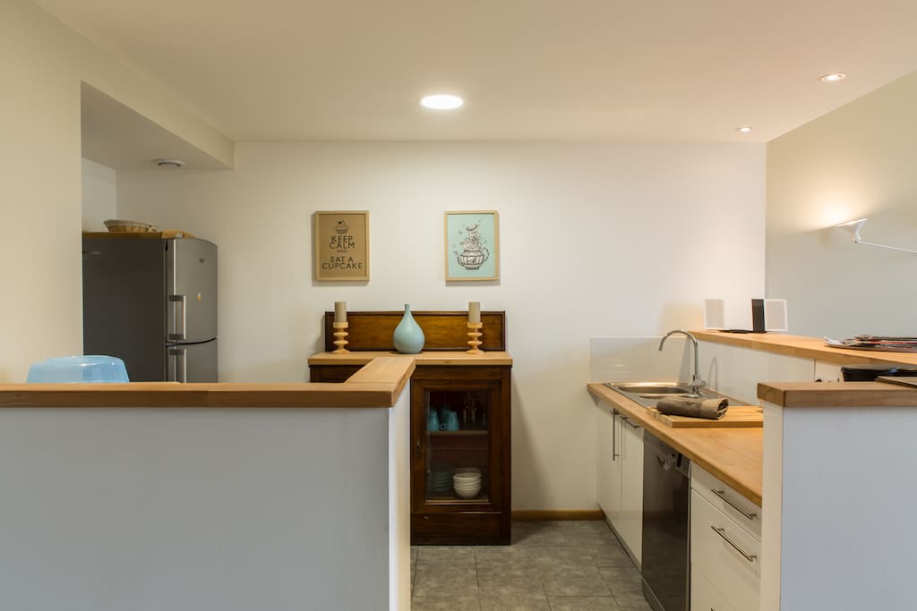 Kitchen open concept facing living and dining room