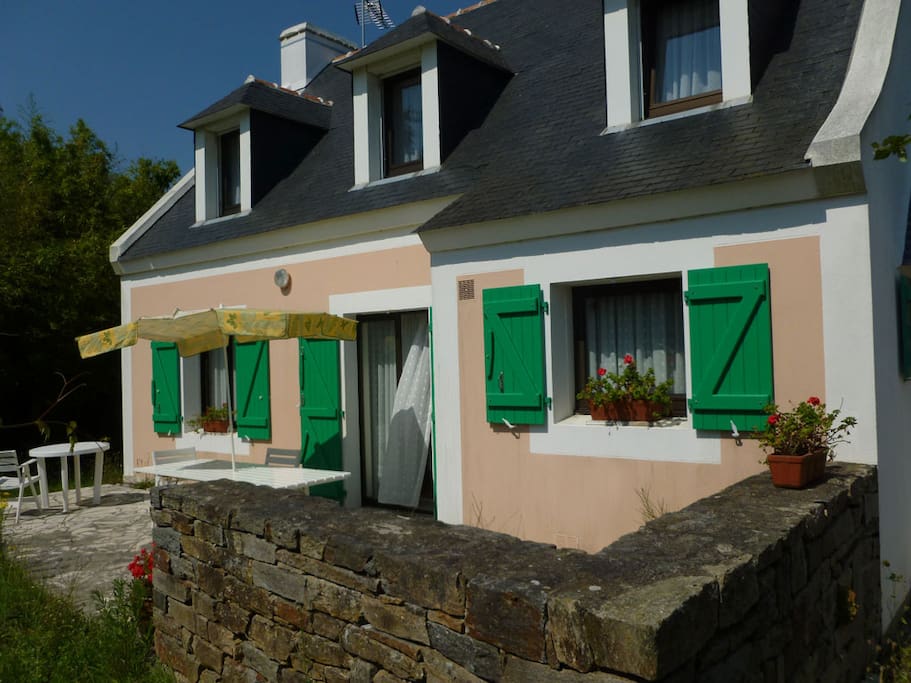 La terrasse protégée par un muret