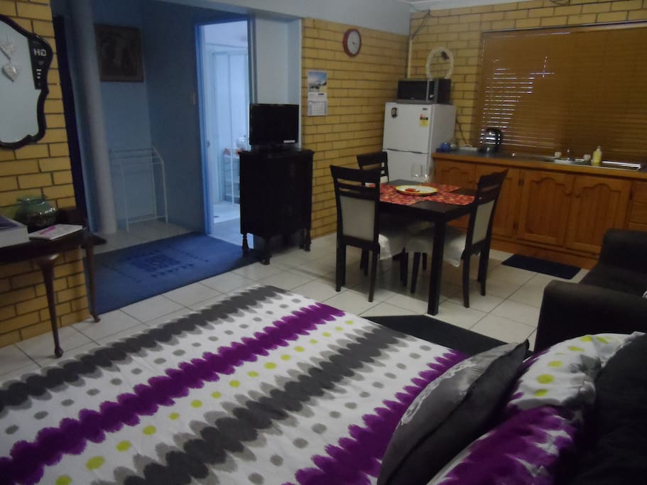 The room looking towards the kitchen area.