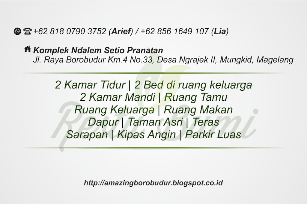 Restu Bumi Kontak dan Fasilitas