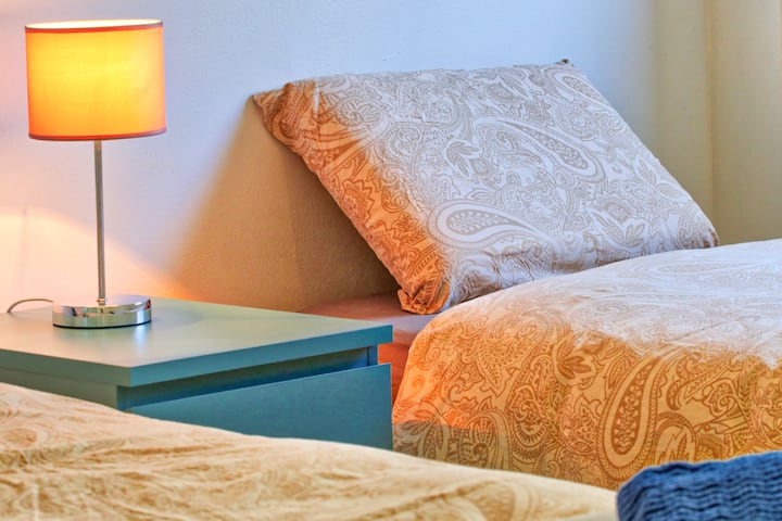 Chambre avec lits jumeaux.