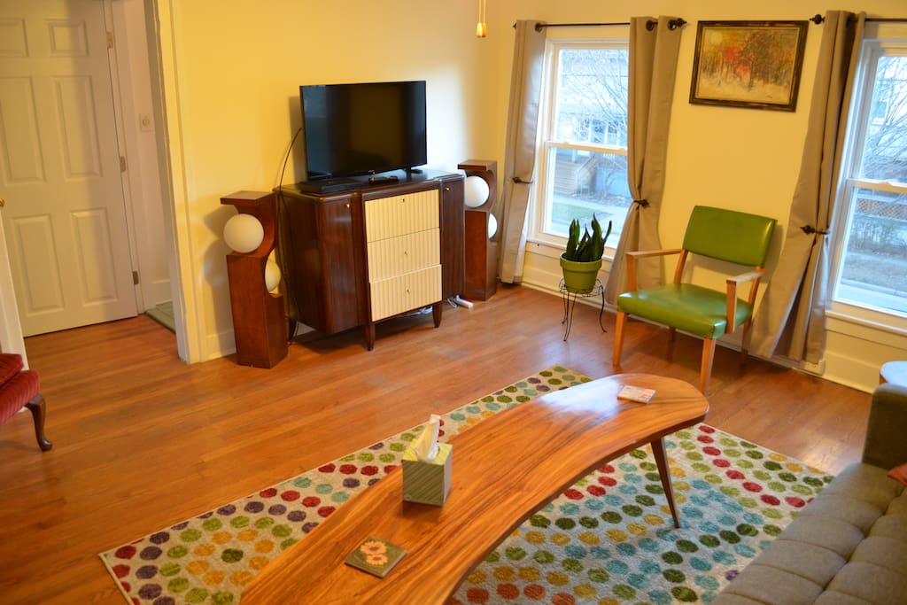 TV with streaming media and DVD player