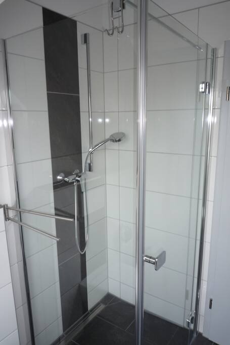 Bodenebene Dusche mit Glastür
