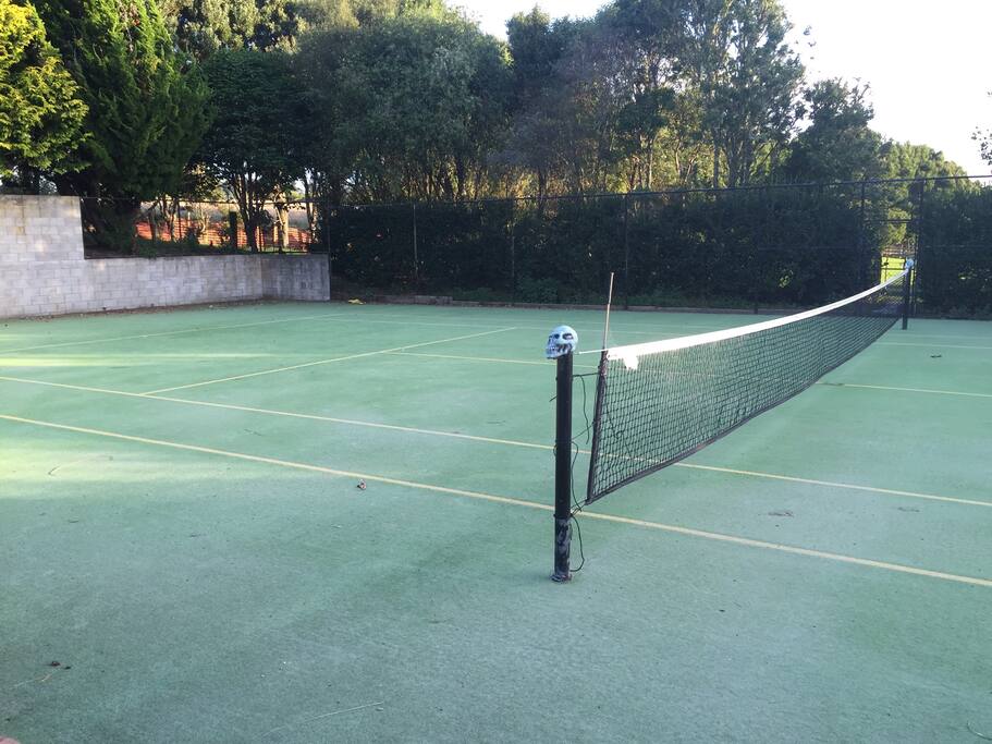 Have a game of tennis then jump in the pool