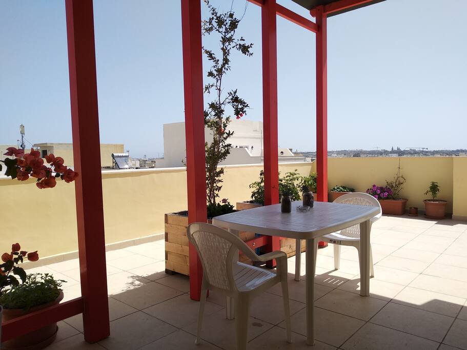 Dining on the terrace
