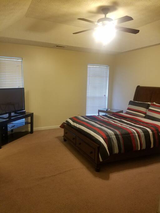 Master bedroom with cable TV