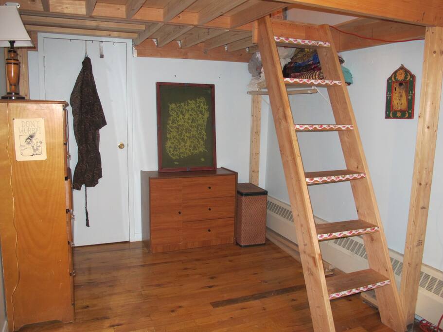 Downstairs of cozy loft bedroom.