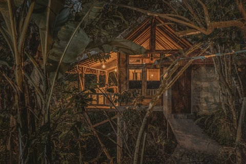 Munduk Pineapple house with waterfall view