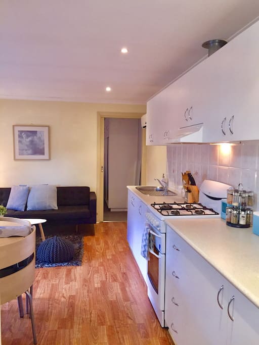 Living and Kitchen area.
