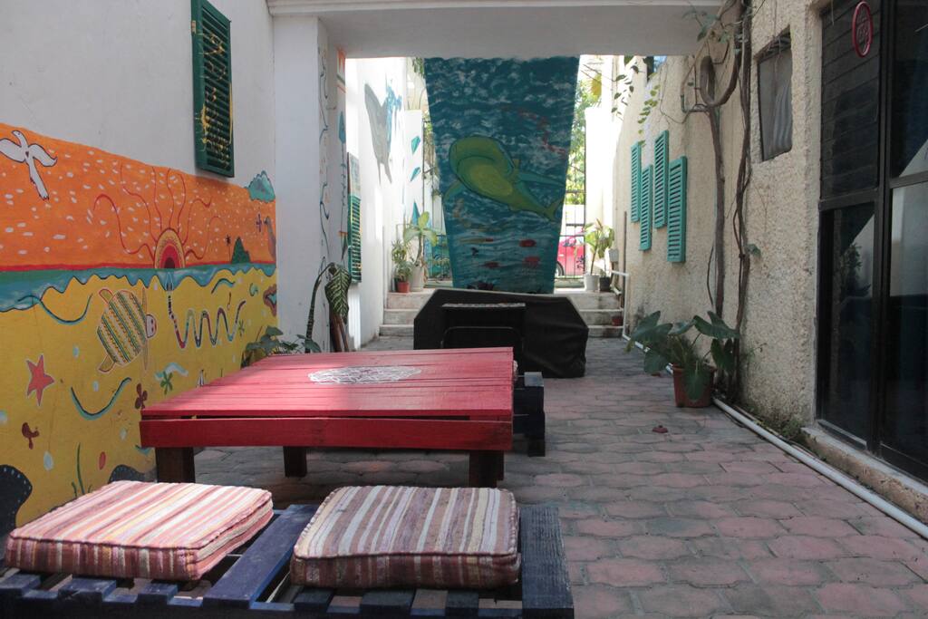Areas comunes, jardín con hamacas, wifi