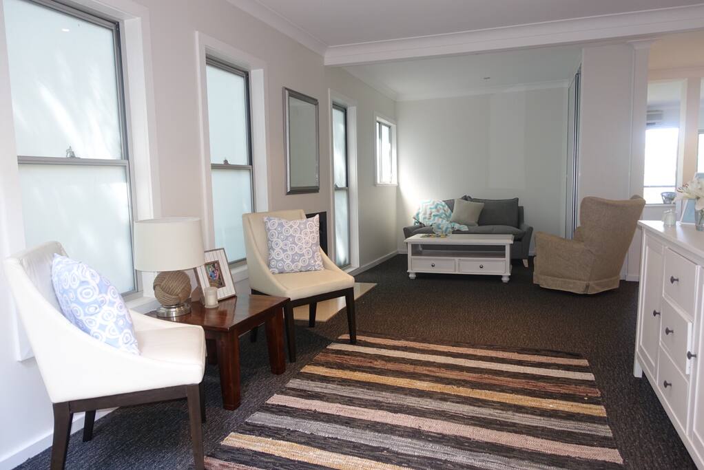 Entrance lounge with fireplace