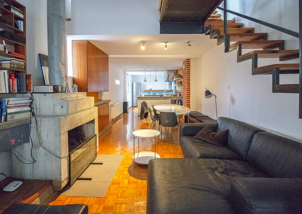 Living in front of the chimney