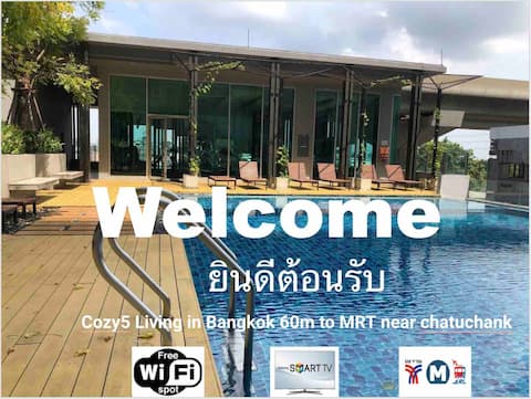 Cozy5Living in Bangkok 60m to MRT near chatuchank