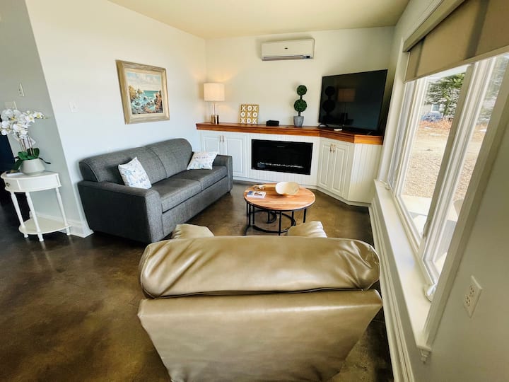 Living Room in in Shoreside Unit (the sofa is a full sofa-bed)