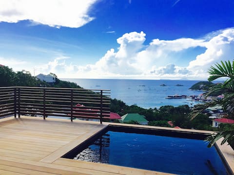 Sunset and sea view on St Eustache 2