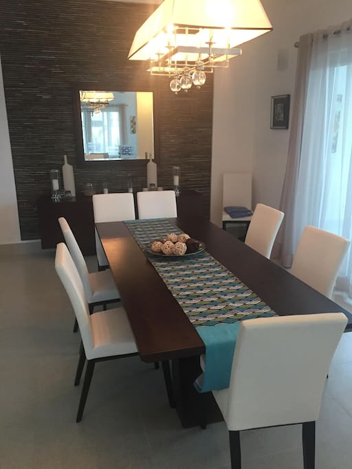 The dining area
