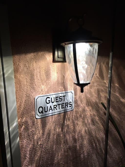 The Guest Quarters / Studio is clearly marked