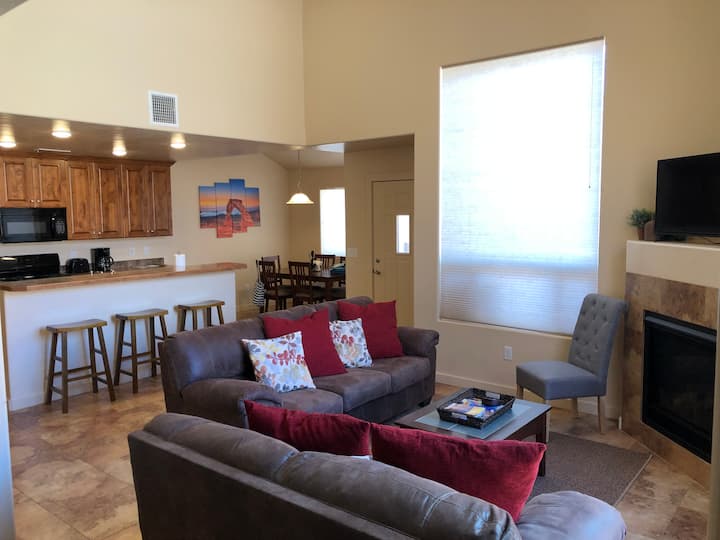 Open kitchen and living room