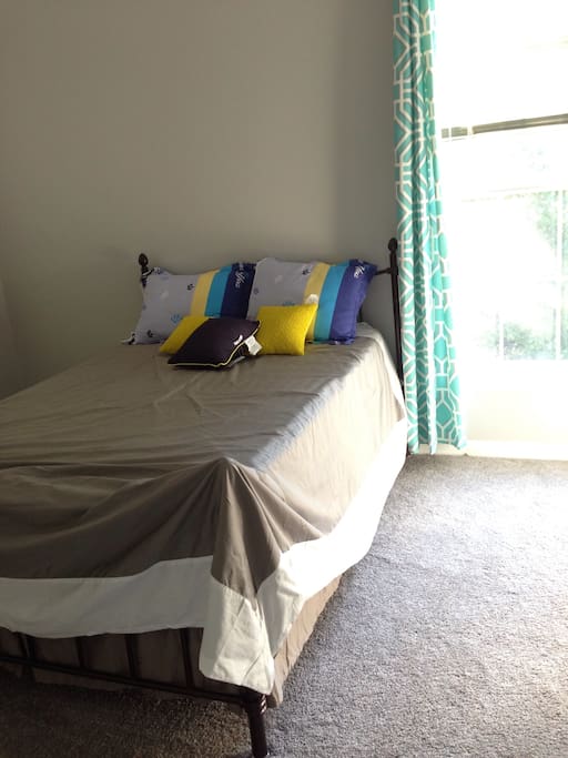 The other room has a bed for one or two to sleep.