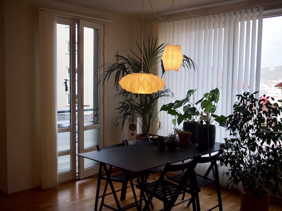 French balcony in livingroom