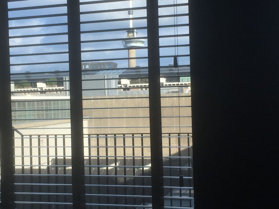 Wake up with Rotterdam's icon The Euromast.