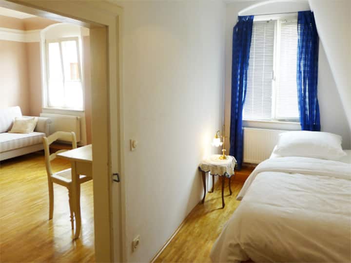 chumba kidogo cha kulala chenye kitanda kimoja 