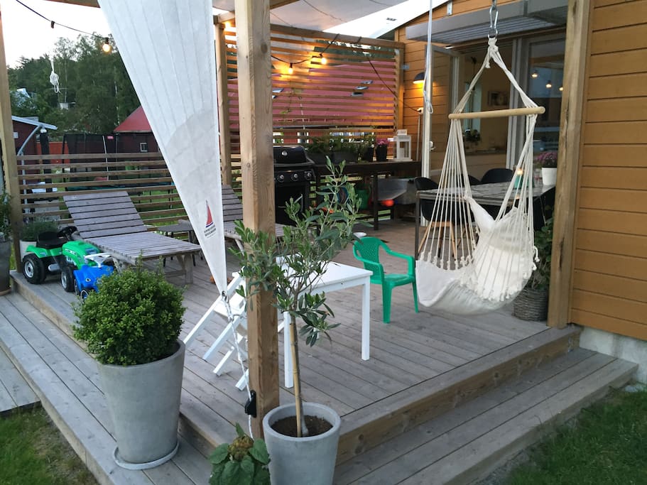 Veranda with evening sun