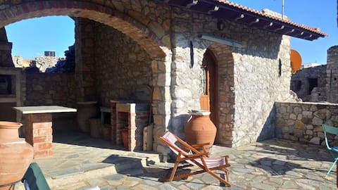Traditional stone house in Armolia, Chios.