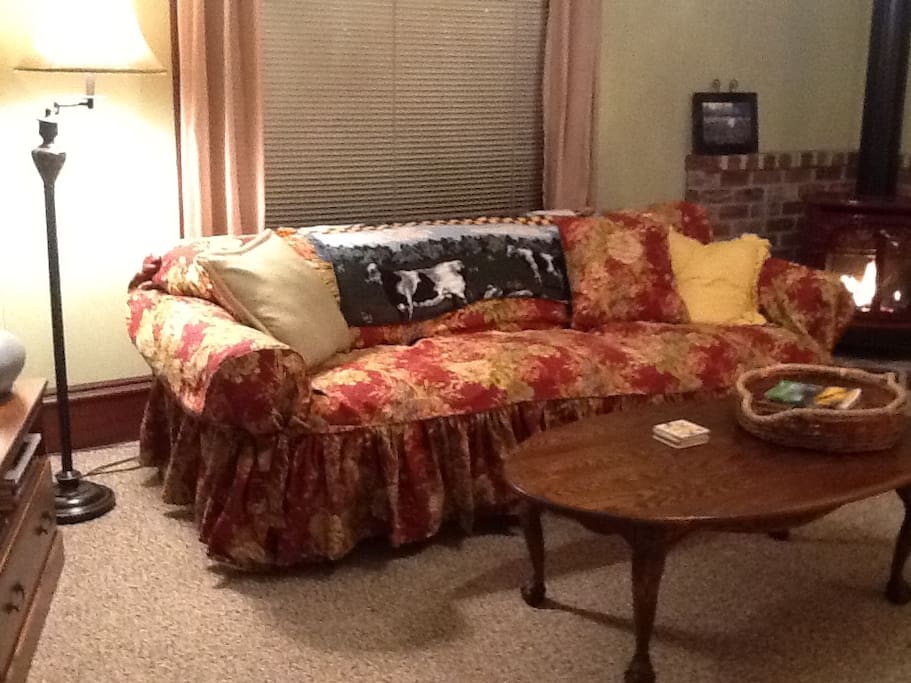 Two 7 ft. sofas make this room perfect for games, movies, puzzles, conversations...