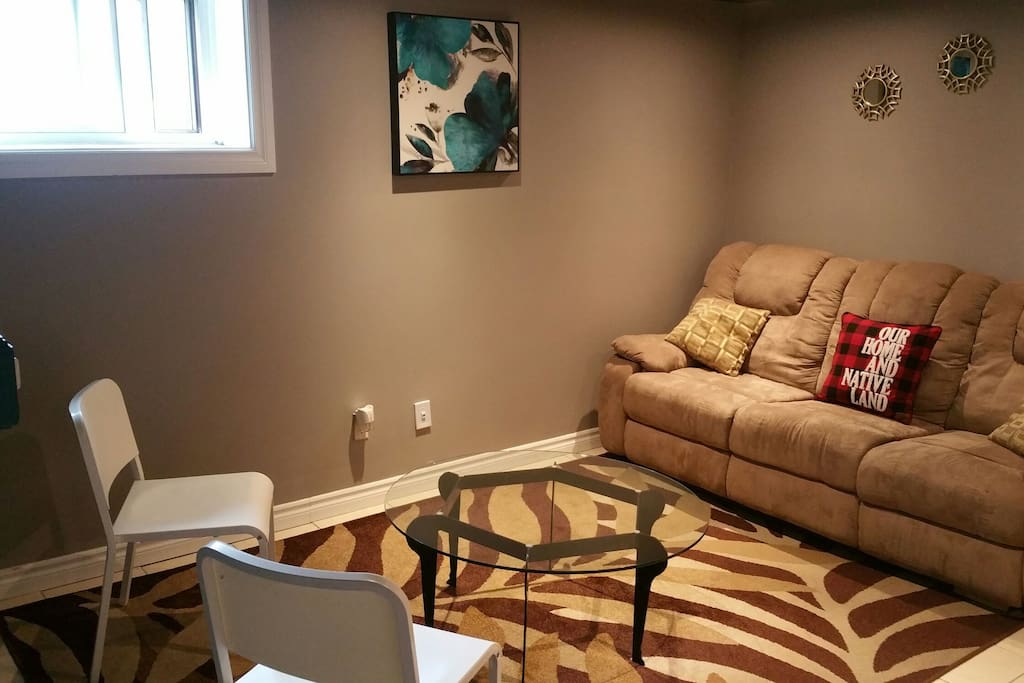 Living room with recliner sofa