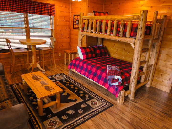 Downstairs bunks.  Twin over full.