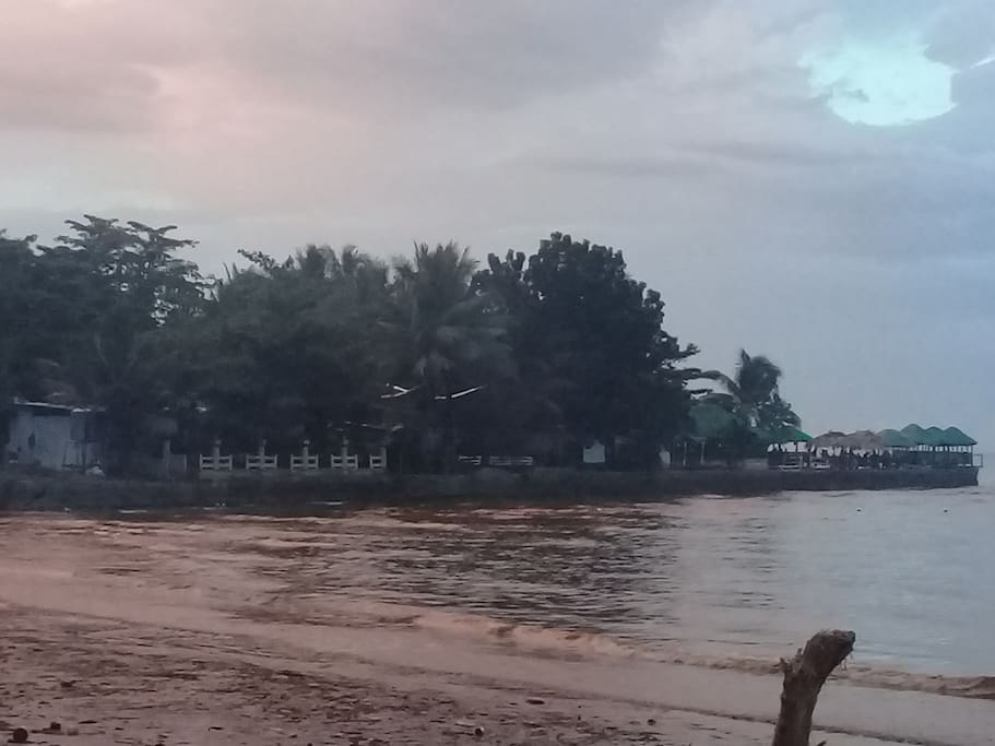 The beach after storm