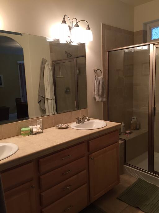 Master bath, two vanities
