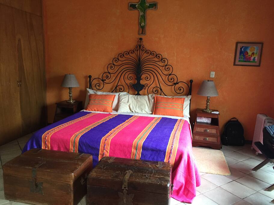 Charming bedroom on the second floor of a private property
