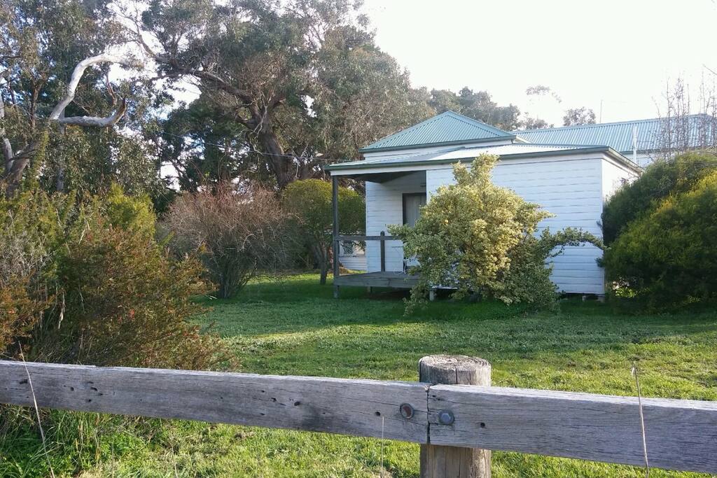 Outside the cottage